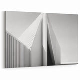 Sharp Geometric Architectural Print - Monochrome Modern Art