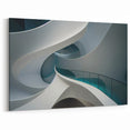 Elegant Curved Staircase Art - Modern Architectural Canvas Print