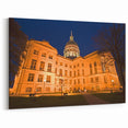 Atlanta Landmarks Art - Stunning Night View of Georgia Capitol Building