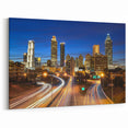 Modern Atlanta Skyline Art - Stunning Night Cityscape Wall Decor