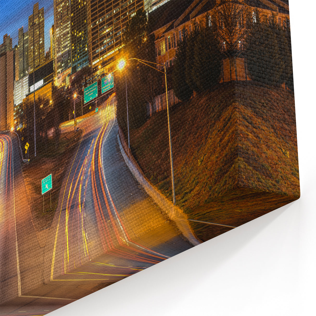 Modern Atlanta Skyline Art - Stunning Night Cityscape Wall Decor