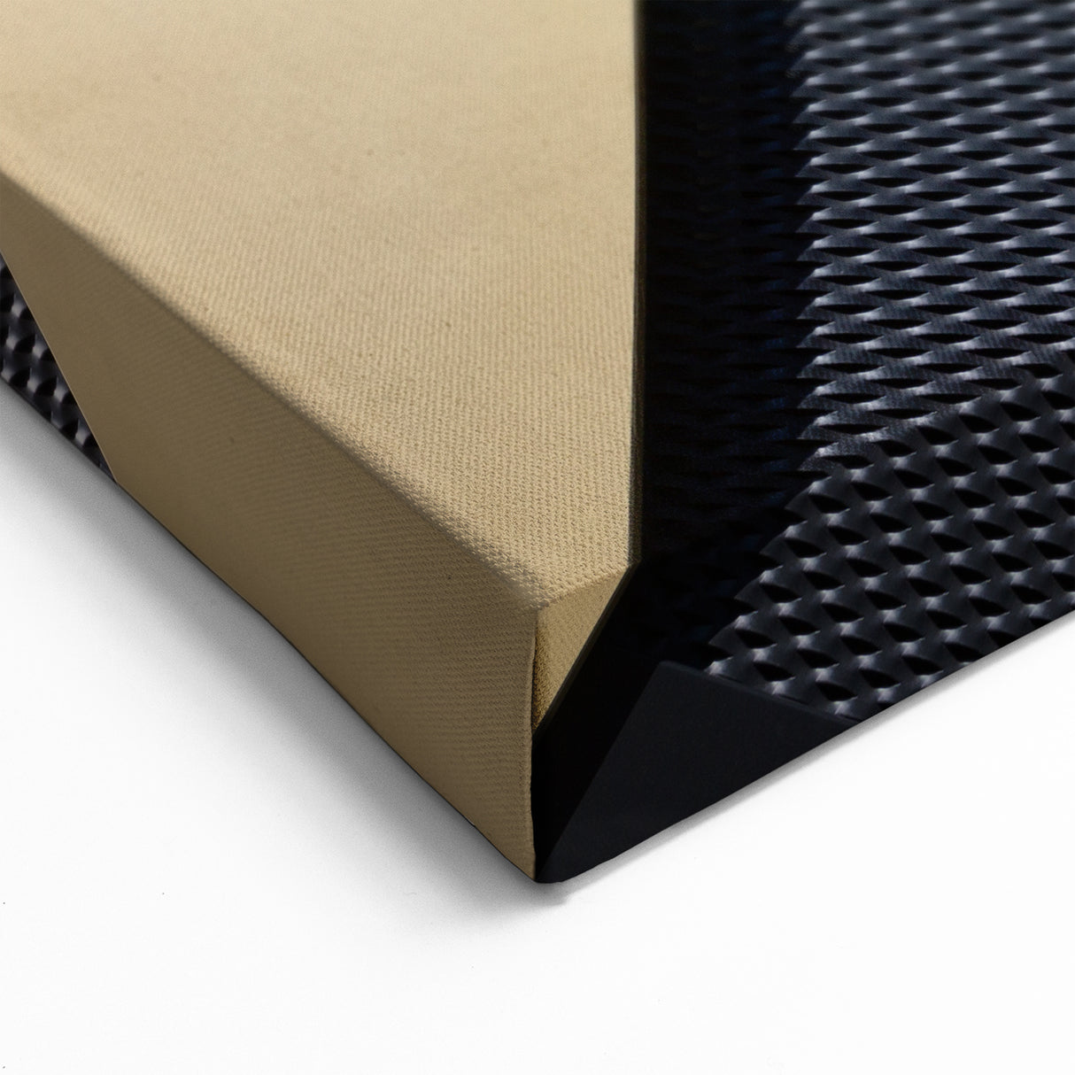 Gold and Black Geometric Panel Art - Modern Architectural Print