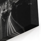 Black and White Atlanta Skyline Art - Modern Night Cityscape Wall Art