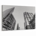 Modern Atlanta Architecture Art - Black and White Cityscape Wall Decor