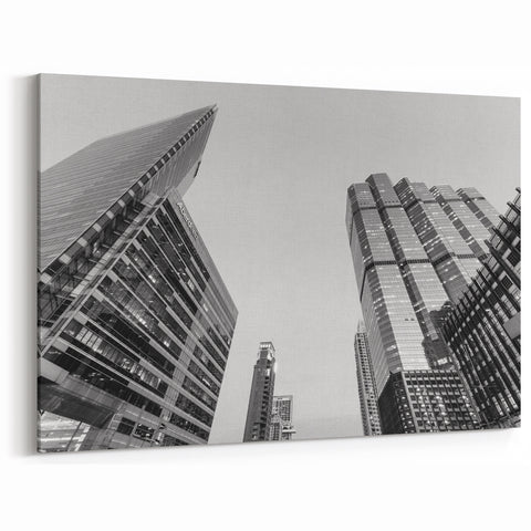 Modern Atlanta Architecture Art - Black and White Cityscape Wall Decor
