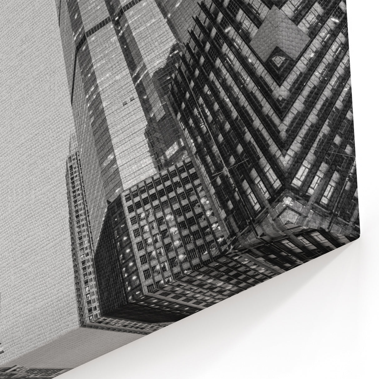 Modern Atlanta Architecture Art - Black and White Cityscape Wall Decor