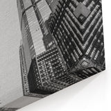 Modern Atlanta Architecture Art - Black and White Cityscape Wall Decor