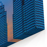 Sunset Atlanta Skyline Art - Iconic Towers with Vibrant Sky Wall Decor