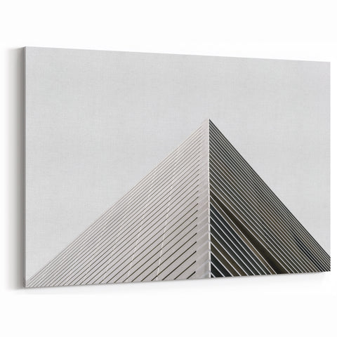 Minimalist Architectural Lines Art - Modern Geometric Canvas Print