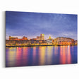 Savannah Georgia Riverfront Wall Art – Colorful Historic Night Photography