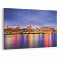 Savannah Georgia Riverfront Wall Art – Colorful Historic Night Photography