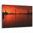 Savannah Georgia Sunset Wall Art – Talmadge Bridge Scenic Photography