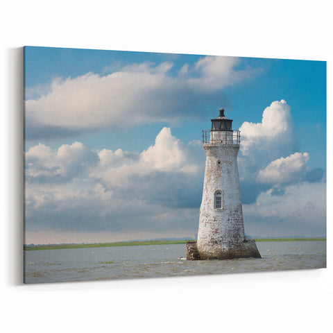 Historic Savannah Lighthouse Wall Art – Coastal Georgia Scenic Photography