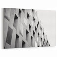 Black and White Architectural Abstract Wall Art - Geometric Modern Design