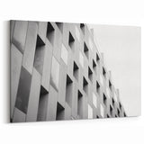 Black and White Architectural Abstract Wall Art - Geometric Modern Design