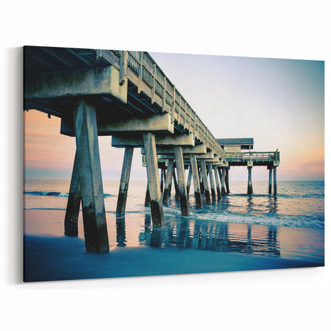 Pier at Sunset Scenic Photography Print – Savannah Georgia Wall Art