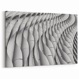 Contemporary Architectural Abstract Wall Art - Wavy Geometric Design