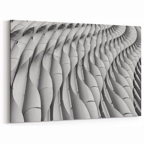 Contemporary Architectural Abstract Wall Art - Wavy Geometric Design