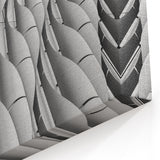 Contemporary Architectural Abstract Wall Art - Wavy Geometric Design