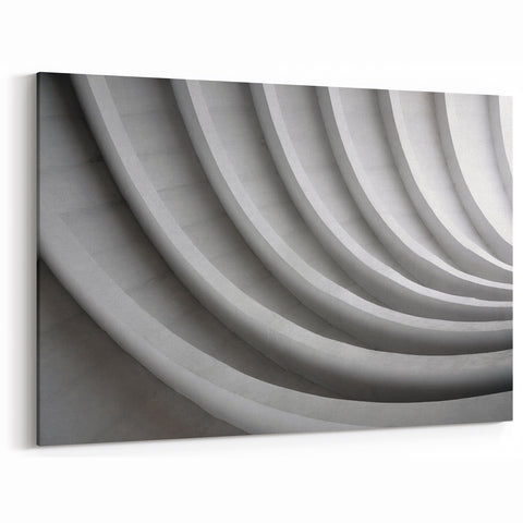 Minimalist Architectural Abstract Wall Art - Curved Modern Concrete Design