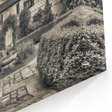 Historic Savannah Garden - Black and White Scenic Photography Art Print