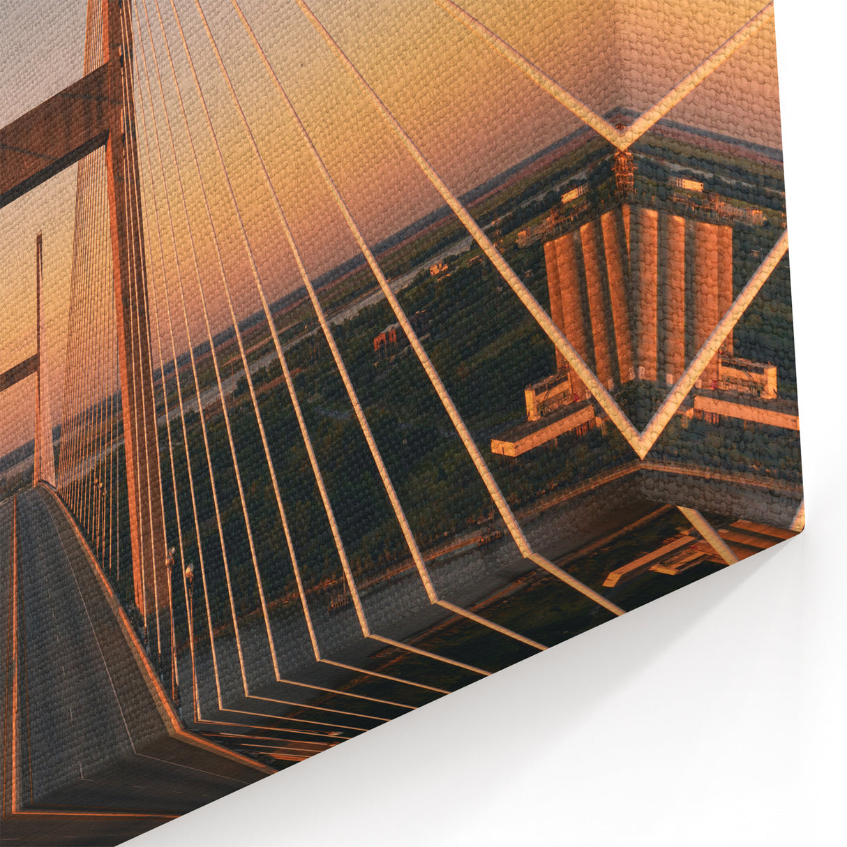 Savannah Talmadge Bridge - Georgia Scenic Photography Sunset Wall Art