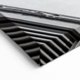 Geometric Black and White Architectural Wall Art - Angular Building Design