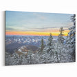 Virginia Landscape Art – Blue Ridge Mountains Winter Sunset Canvas Print