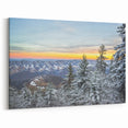 Virginia Landscape Art – Blue Ridge Mountains Winter Sunset Canvas Print
