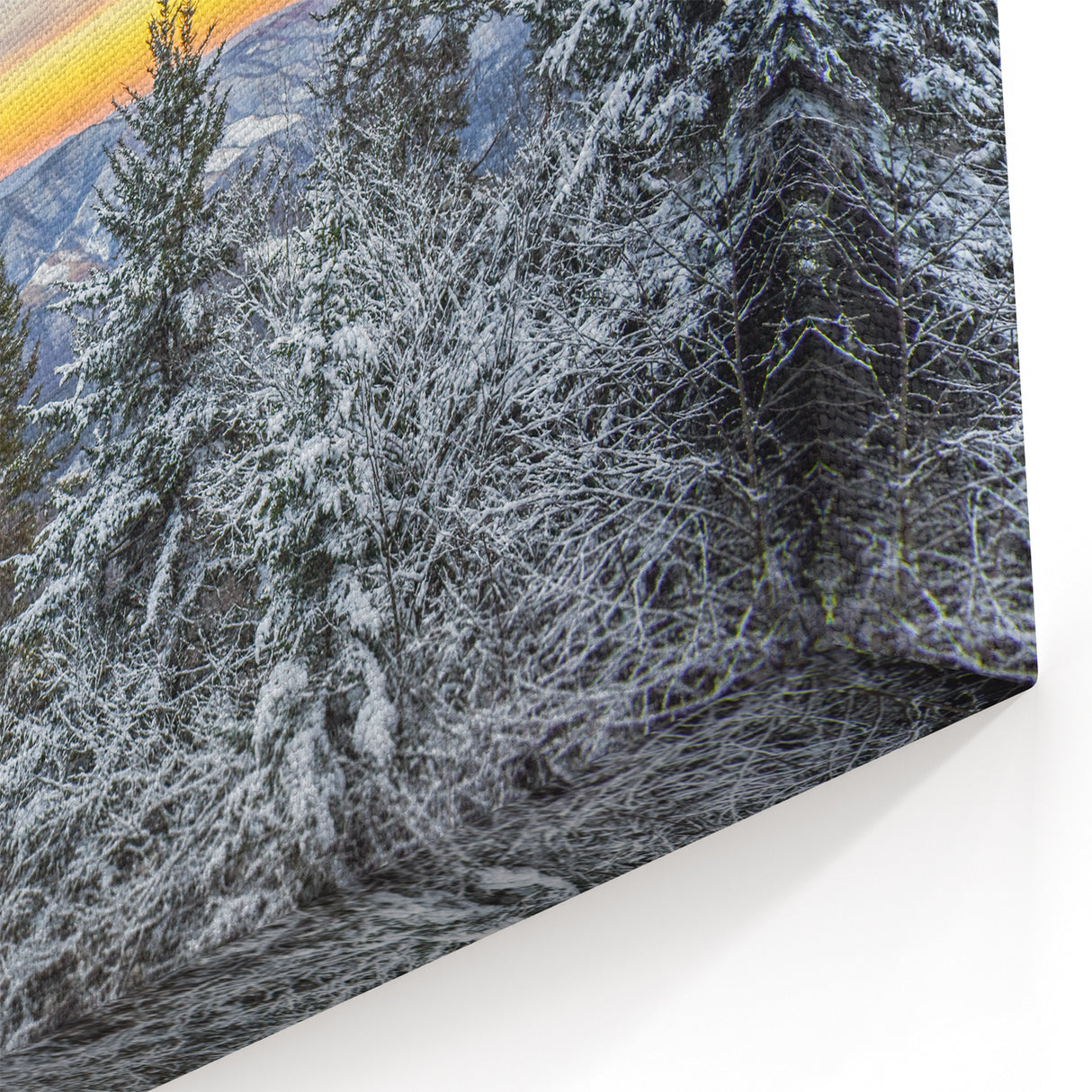 Virginia Landscape Art – Blue Ridge Mountains Winter Sunset Canvas Print