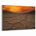 Fiery Sunset Over Salt Flats - Dramatic Death Valley Landscape Art