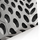 Black and White Architectural Abstract Wall Art - Circular Facade Design