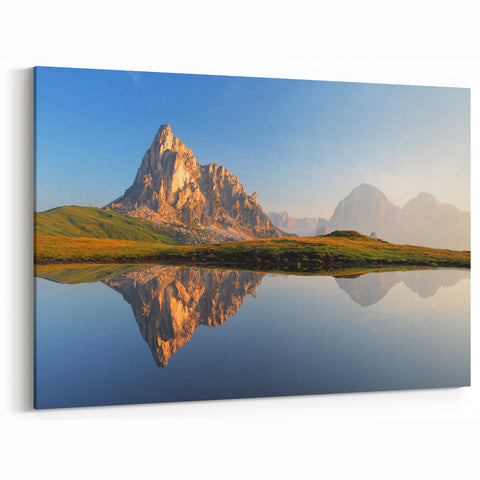 Dolomites Wall Art - Italian Alps Canvas Print with Reflective View