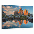 Dolomites Canvas Print - Italian Alps Art Print with Mountain Reflections