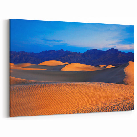 Golden Dunes at Dusk - Mesmerizing Death Valley Landscape Canvas Art
