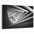 Black and White Geometric Architectural Wall Art - Spiral Design