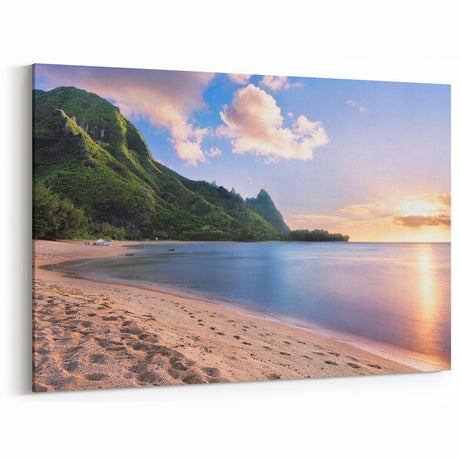 Kauai Nature Art – Tropical Sunset Beach Canvas & Framed Kauai Print