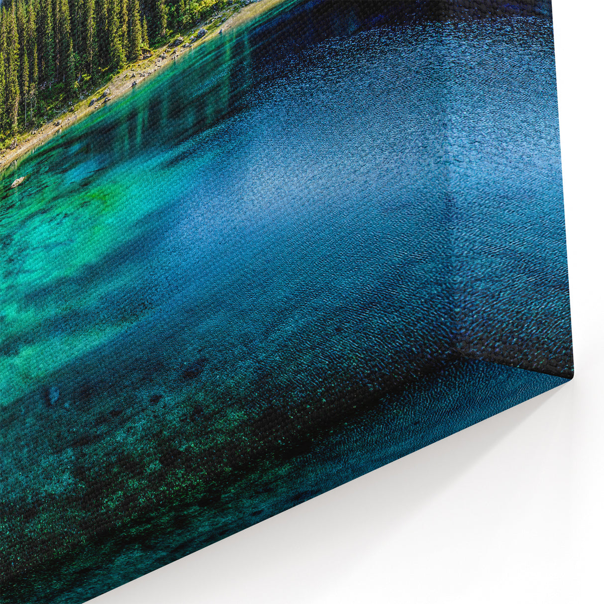 Italy Scenery Canvas - Dolomites Wall Art Featuring Alpine Lake View