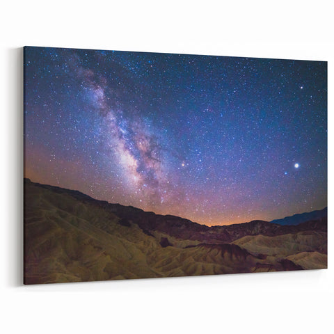 Milky Way Over Desert Peaks - Breathtaking Death Valley Night Sky Art