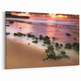 Kauai Framed Art – Tranquil Beach Sunset & Hawaiian Island Photography