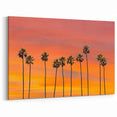 California Palm Trees at Sunset - Vibrant Hollywood Skyline Wall Art