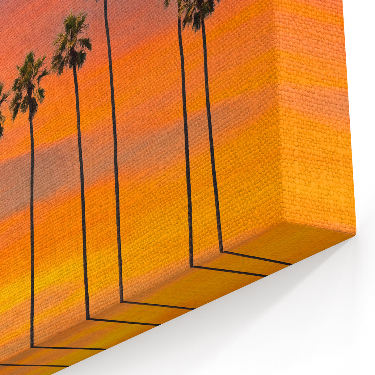 California Palm Trees at Sunset - Vibrant Hollywood Skyline Wall Art