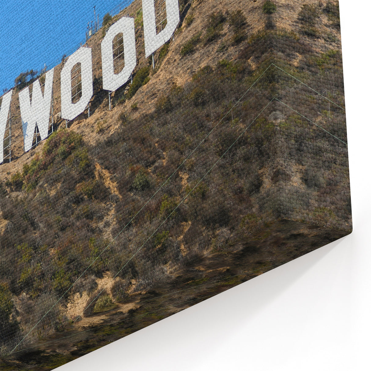Hollywood Sign with Clear Blue Sky - Iconic California Landmark Wall Art