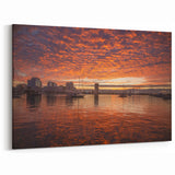 Virginia Photography – Sunset Over Norfolk Waterfront Canvas Print