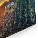 Hollywood Sign at Sunset - Scenic California Hillside Skyline Wall Art