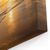Kauai Beach Scenes – Golden Sunset Over Shoreline Canvas & Framed Art