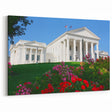 Historic Virginia Art – Virginia State Capitol with Flowers Canvas Print