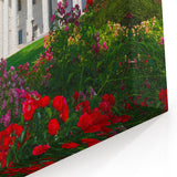 Historic Virginia Art – Virginia State Capitol with Flowers Canvas Print