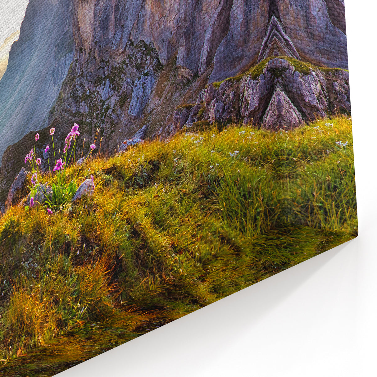 Dolomites Photography Print - Italy Scenery Canvas of Mountain Sunrise