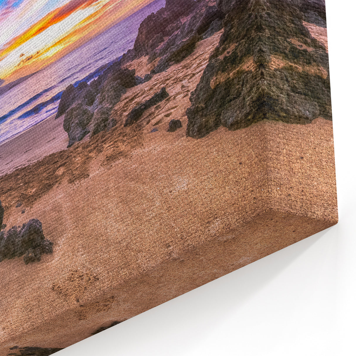 Tropical Kauai Art – Vibrant Sunset Beach Canvas & Framed Print